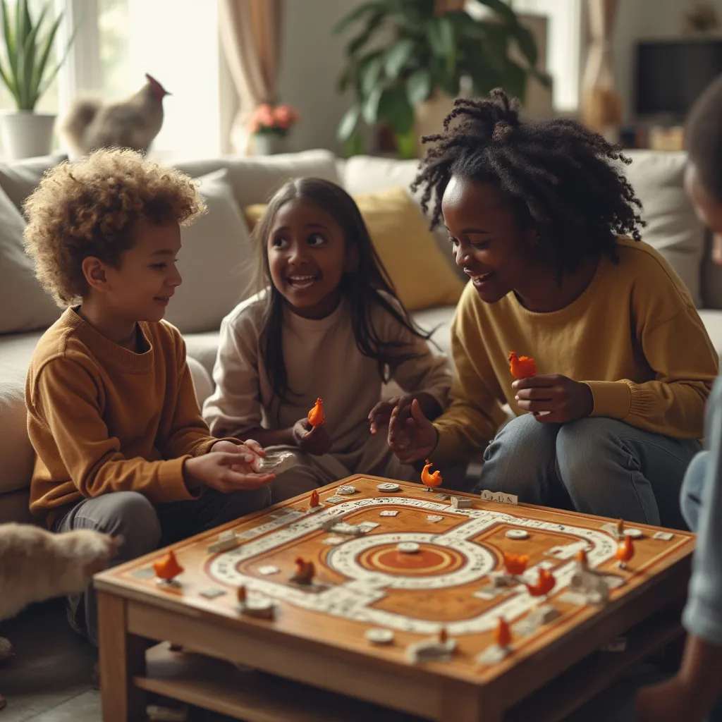 Family playing Chicken Road